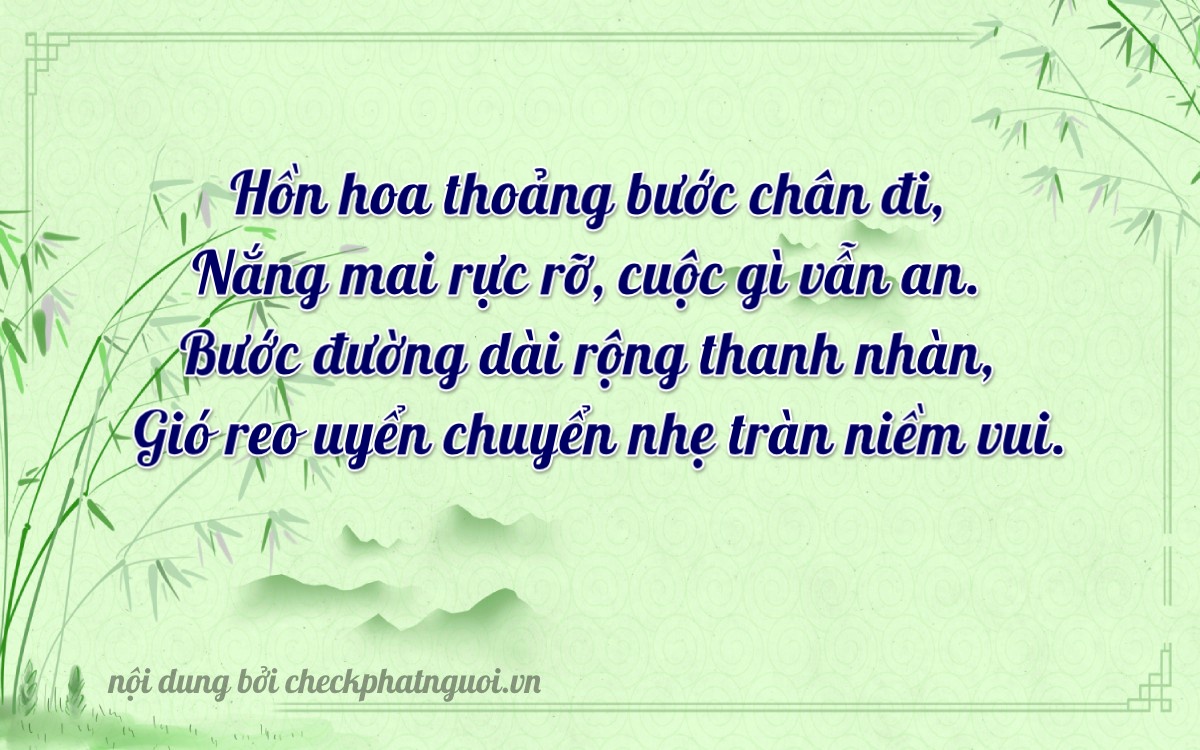 Bài thơ ý nghĩa cho <b>biển số 19A-75105</b> tại website checkphatnguoi.vn