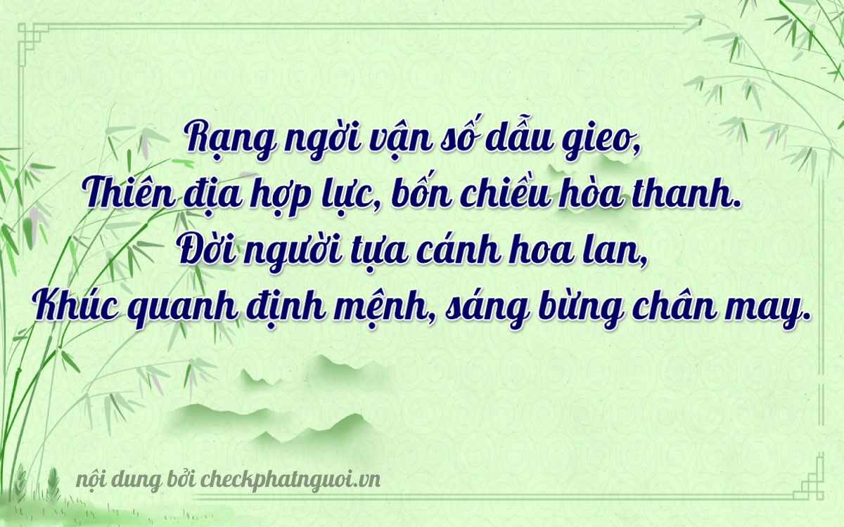 Bài thơ ý nghĩa cho <b>biển số 19AC-00654</b> tại website checkphatnguoi.vn