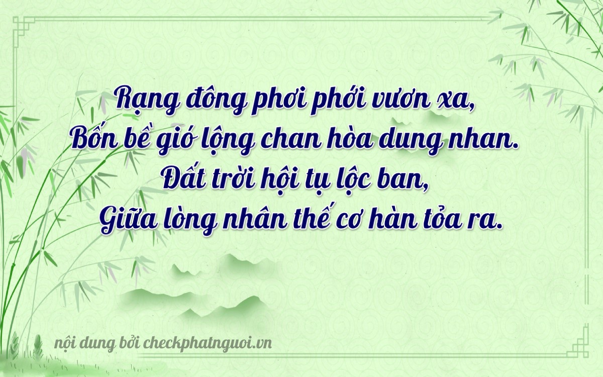 Bài thơ ý nghĩa cho <b>biển số 19AE-04746</b> tại website checkphatnguoi.vn