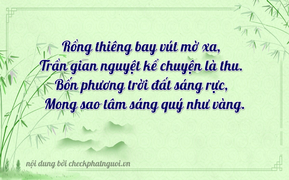 Bài thơ ý nghĩa cho <b>biển số 19AF-04953</b> tại website checkphatnguoi.vn