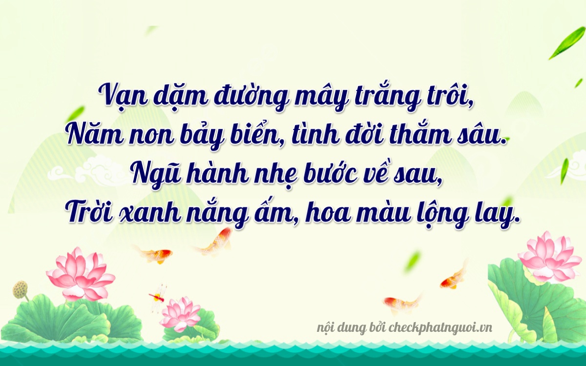 Bài thơ ý nghĩa cho <b>biển số 19AG-03518</b> tại website checkphatnguoi.vn