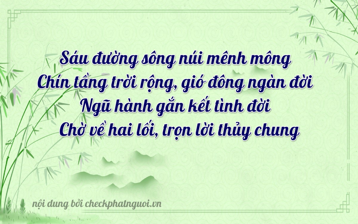 Bài thơ ý nghĩa cho <b>biển số 19AH-06952</b> tại website checkphatnguoi.vn