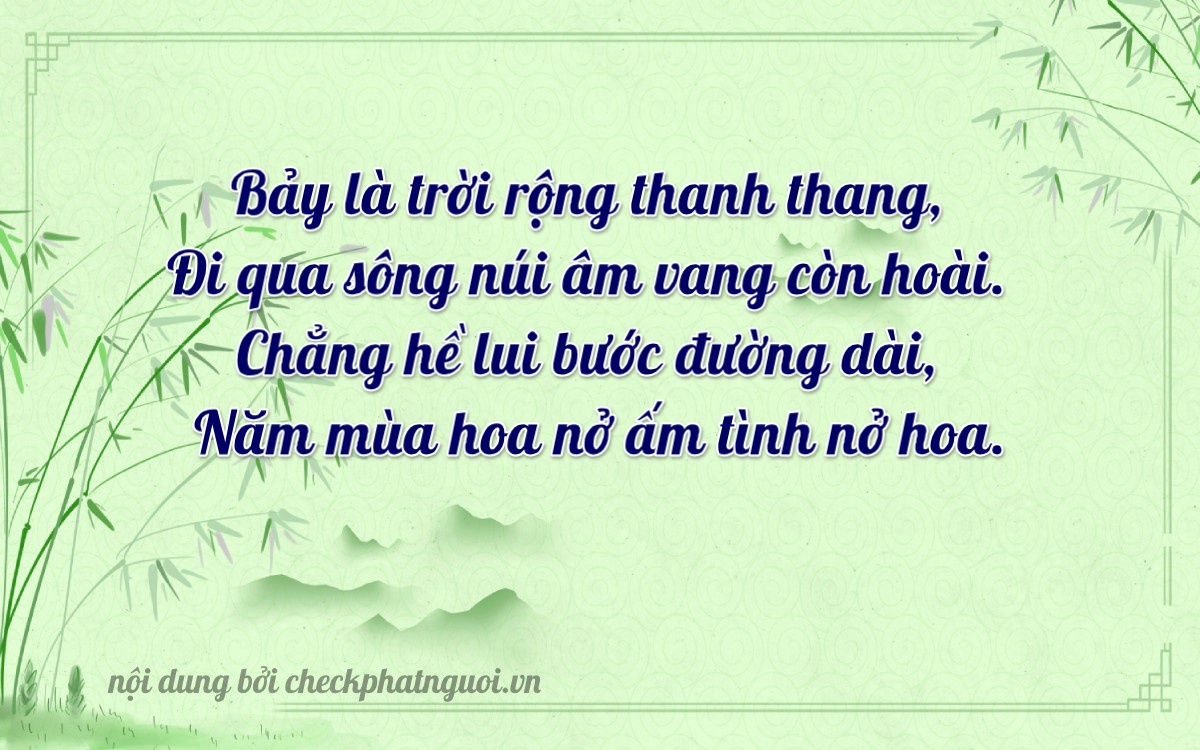 Bài thơ ý nghĩa cho <b>biển số 19AH-07215</b> tại website checkphatnguoi.vn
