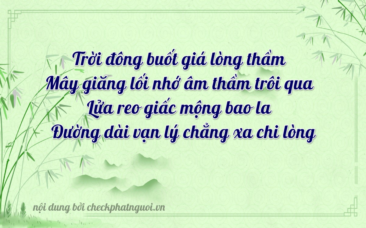 Bài thơ ý nghĩa cho <b>biển số 19AM-01228</b> tại website checkphatnguoi.vn