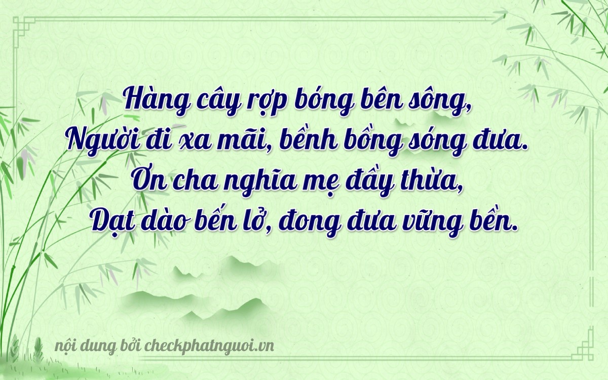 Bài thơ ý nghĩa cho <b>biển số 19AM-02969</b> tại website checkphatnguoi.vn