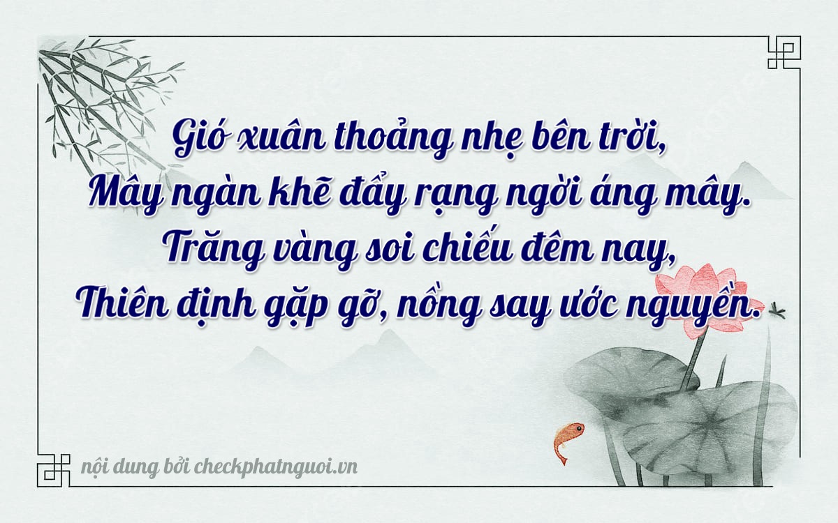 Bài thơ ý nghĩa cho <b>biển số 19AN-06658</b> tại website checkphatnguoi.vn