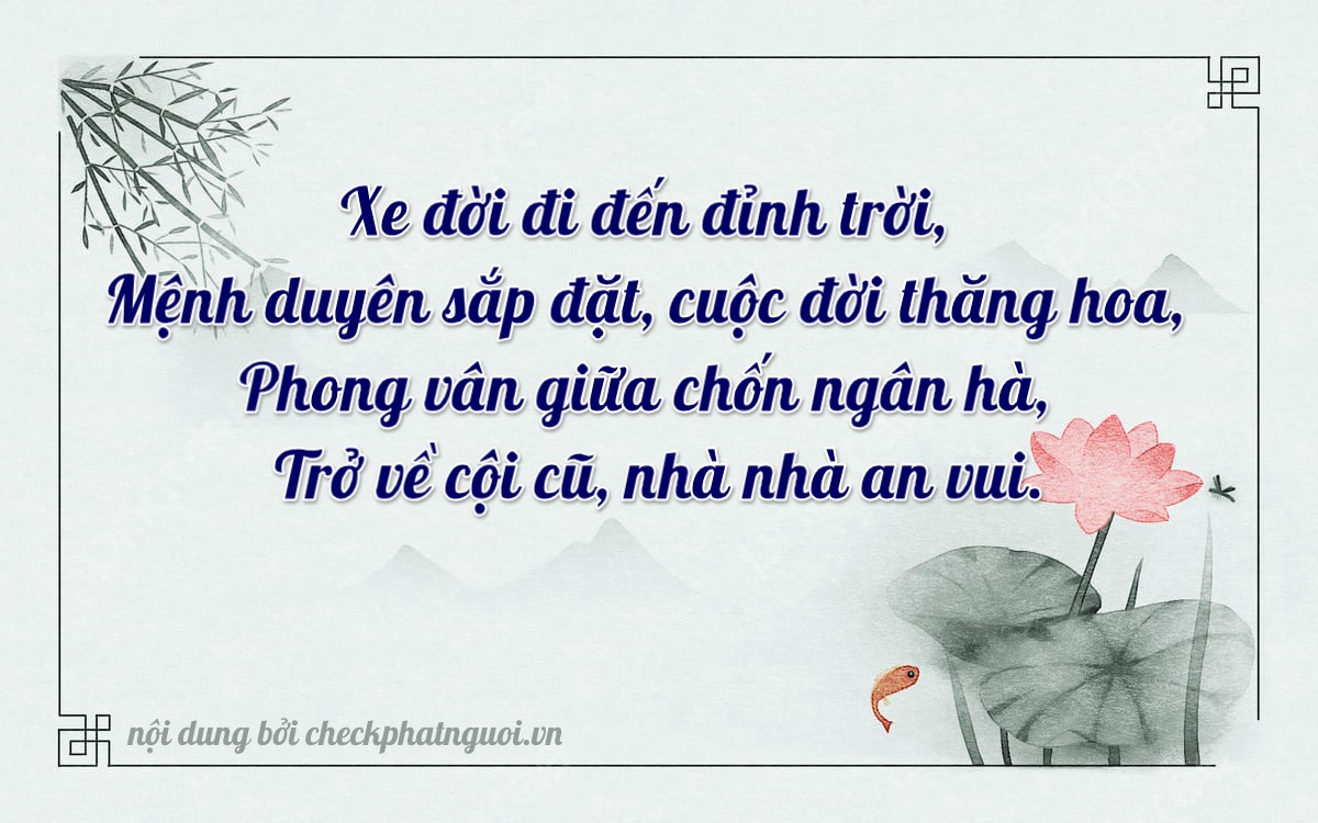 Bài thơ ý nghĩa cho <b>biển số 19B1-03172</b> tại website checkphatnguoi.vn