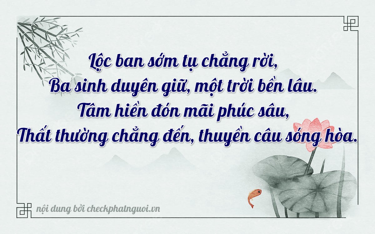 Bài thơ ý nghĩa cho <b>biển số 19B1-06387</b> tại website checkphatnguoi.vn