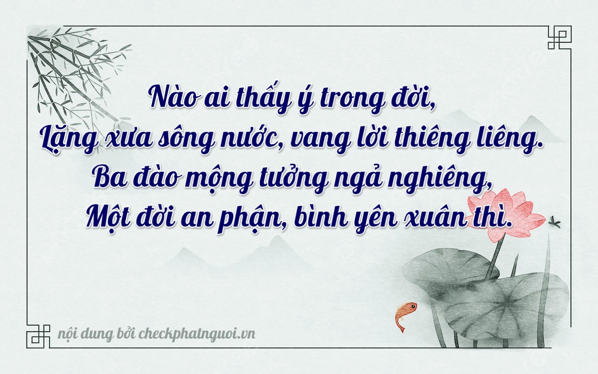 Bài thơ ý nghĩa cho <b>biển số 19B1-31314</b> tại website checkphatnguoi.vn
