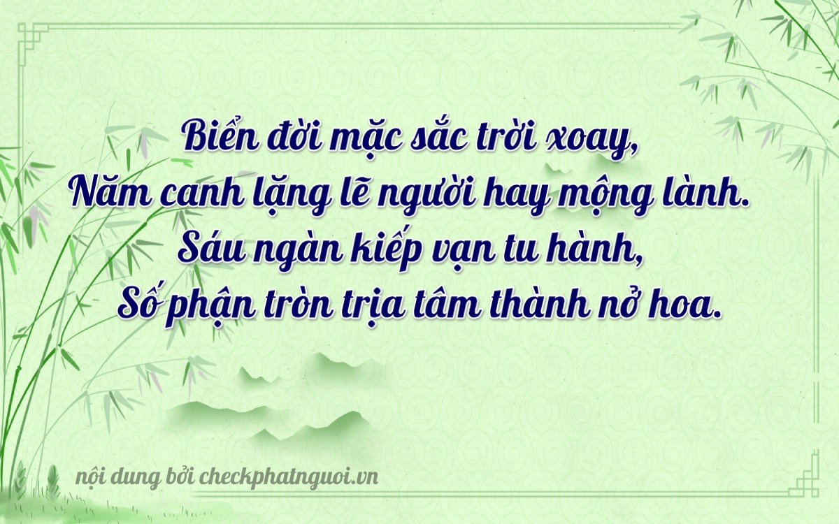 Bài thơ ý nghĩa cho <b>biển số 19B1-44616</b> tại website checkphatnguoi.vn
