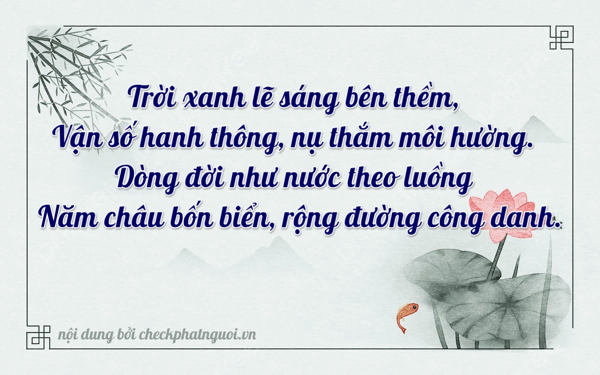 Bài thơ ý nghĩa cho <b>biển số 19B1-48505</b> tại website checkphatnguoi.vn