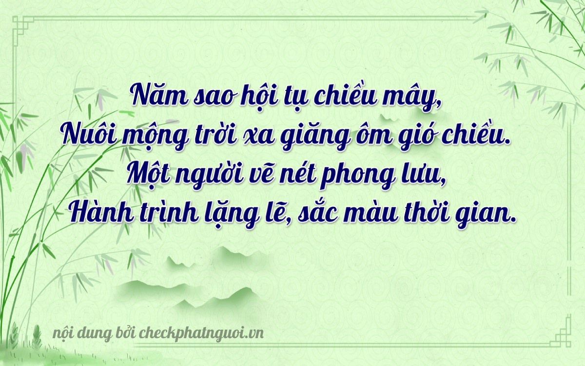 Bài thơ ý nghĩa cho <b>biển số 19B1-51161</b> tại website checkphatnguoi.vn