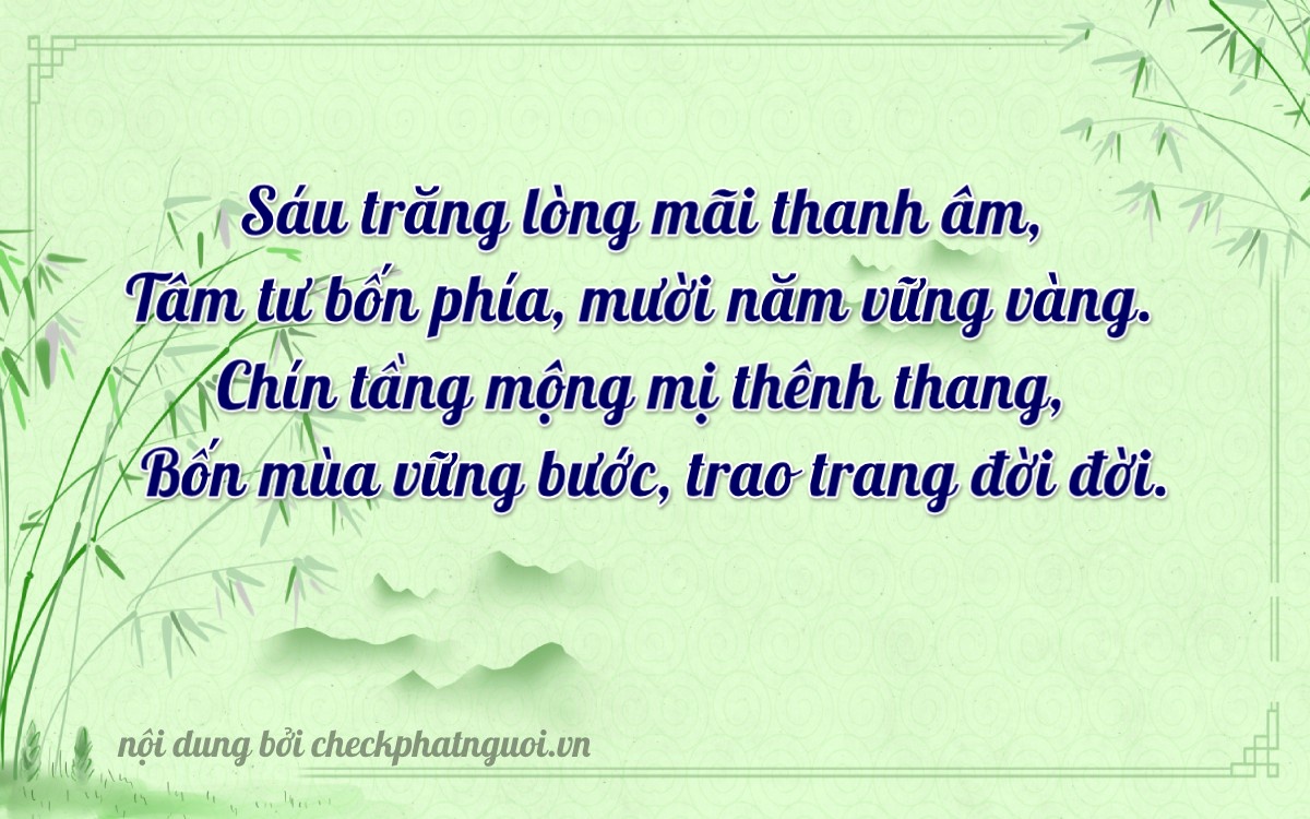 Bài thơ ý nghĩa cho <b>biển số 19B1-61494</b> tại website checkphatnguoi.vn