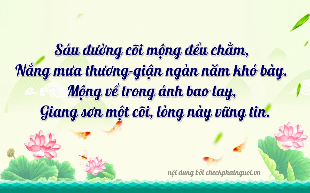 Bài thơ ý nghĩa cho <b>biển số 19B1-61968</b> tại website checkphatnguoi.vn
