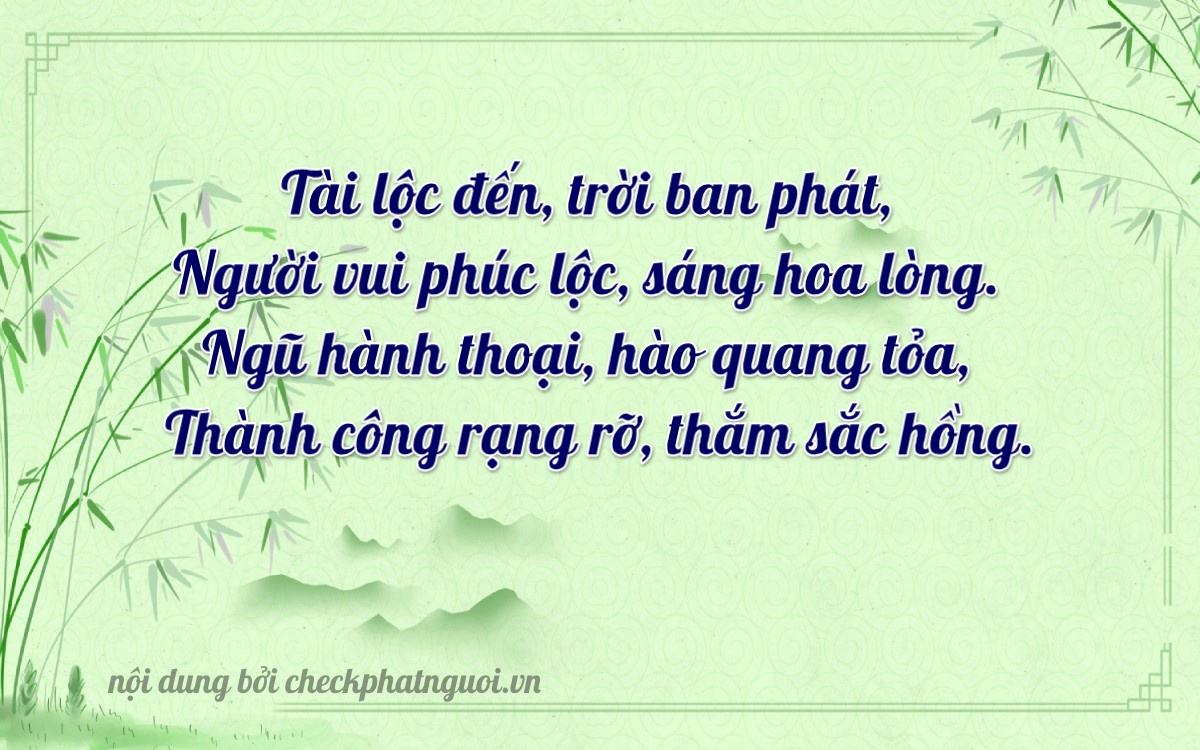 Bài thơ ý nghĩa cho <b>biển số 19B1-66320</b> tại website checkphatnguoi.vn
