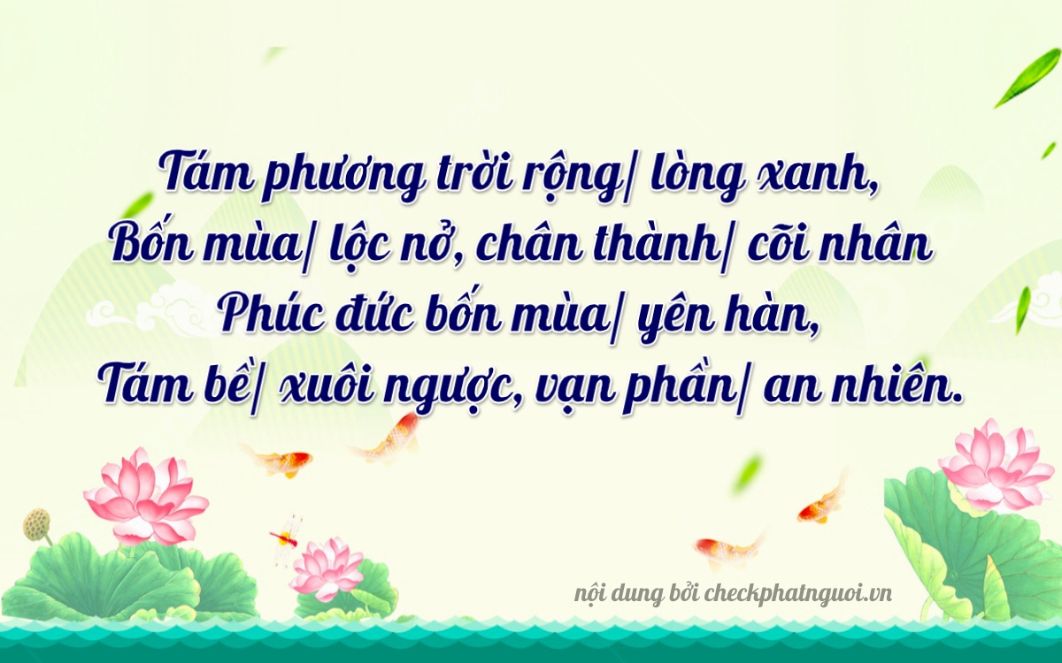 Bài thơ ý nghĩa cho <b>biển số 19B1-81448</b> tại website checkphatnguoi.vn