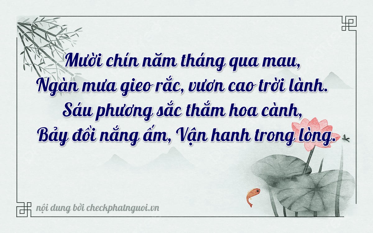 Bài thơ ý nghĩa cho <b>biển số 19C-13967</b> tại website checkphatnguoi.vn