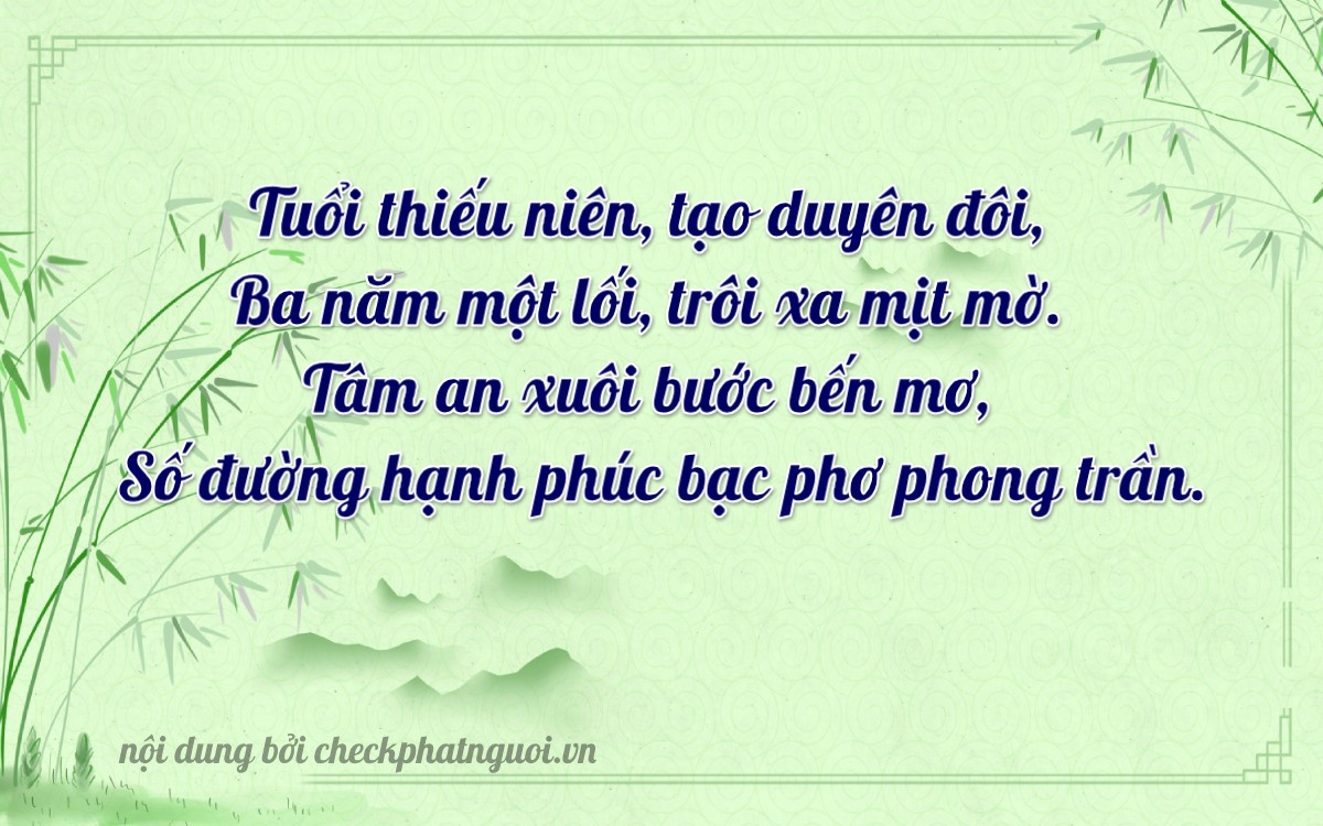 Bài thơ ý nghĩa cho <b>biển số 19C-26389</b> tại website checkphatnguoi.vn