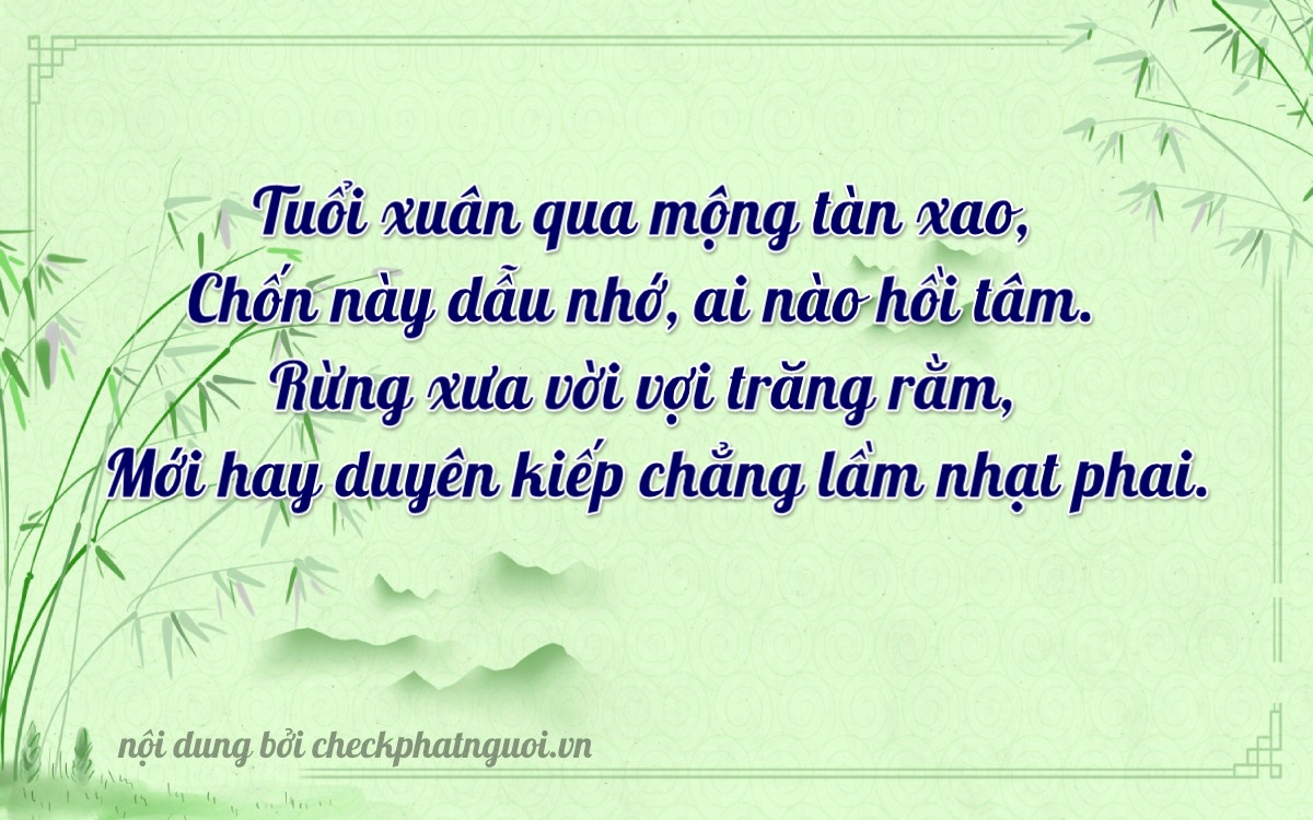 Bài thơ ý nghĩa cho <b>biển số 19D-01594</b> tại website checkphatnguoi.vn