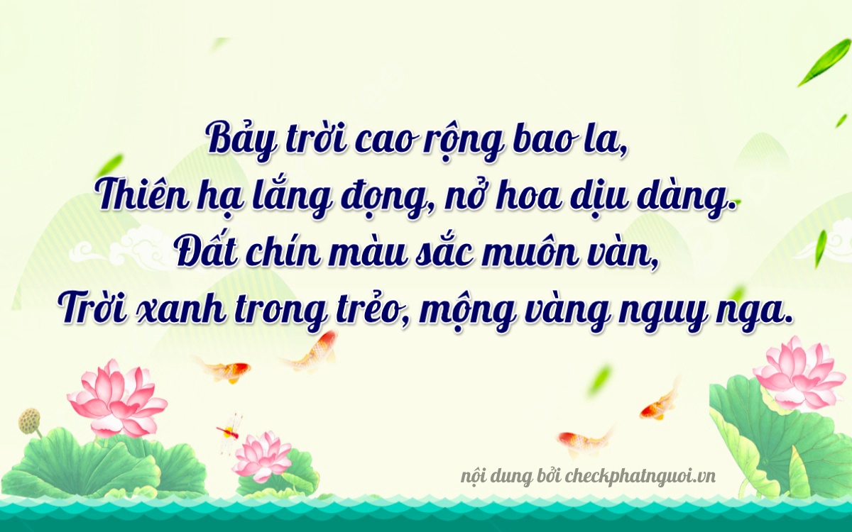 Bài thơ ý nghĩa cho <b>biển số 19E-07798</b> tại website checkphatnguoi.vn