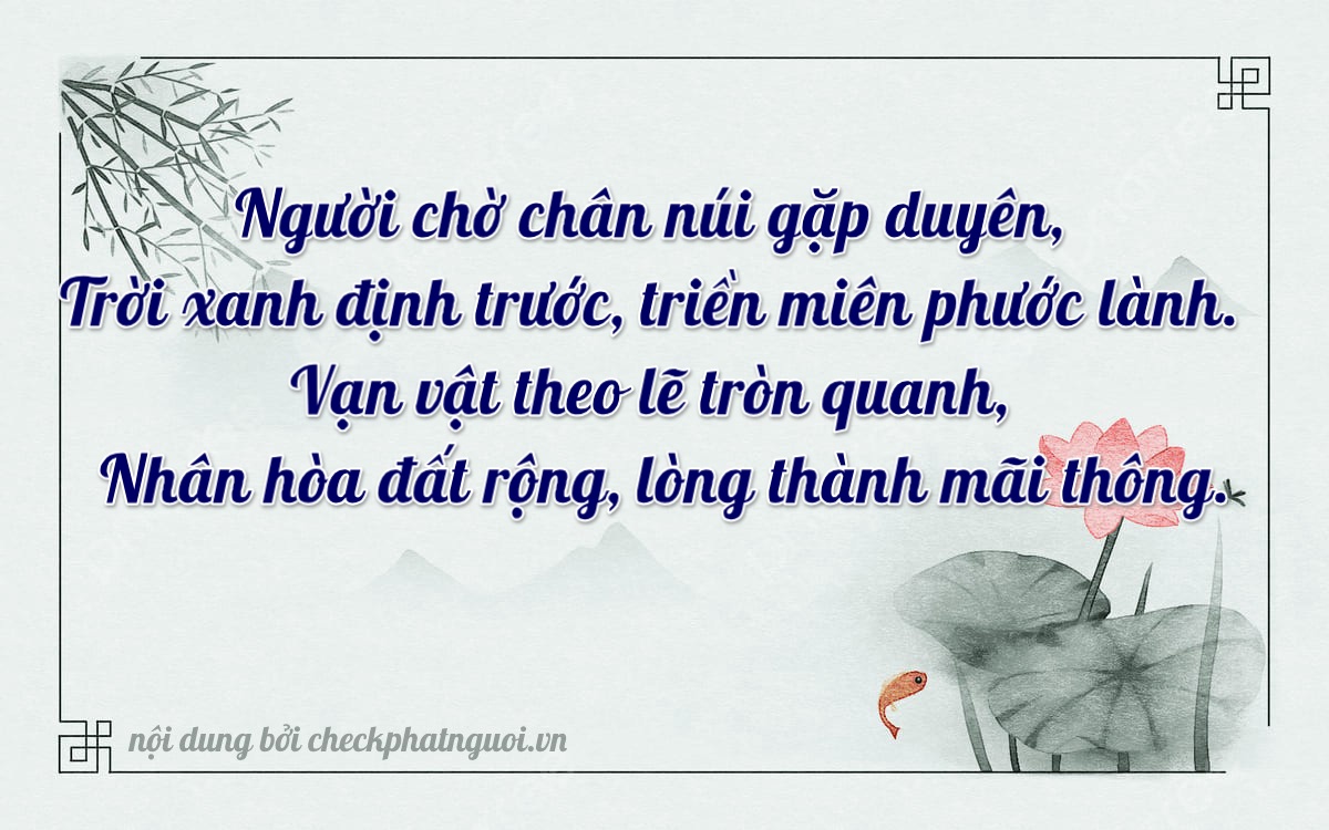 Bài thơ ý nghĩa cho <b>biển số 19F-00267</b> tại website checkphatnguoi.vn