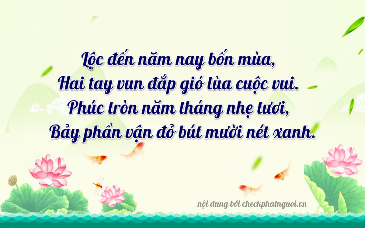Bài thơ ý nghĩa cho <b>biển số 19F1-42547</b> tại website checkphatnguoi.vn