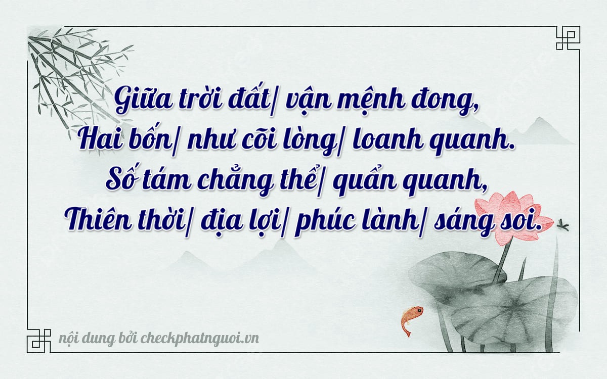 Bài thơ ý nghĩa cho <b>biển số 19G1-24908</b> tại website checkphatnguoi.vn