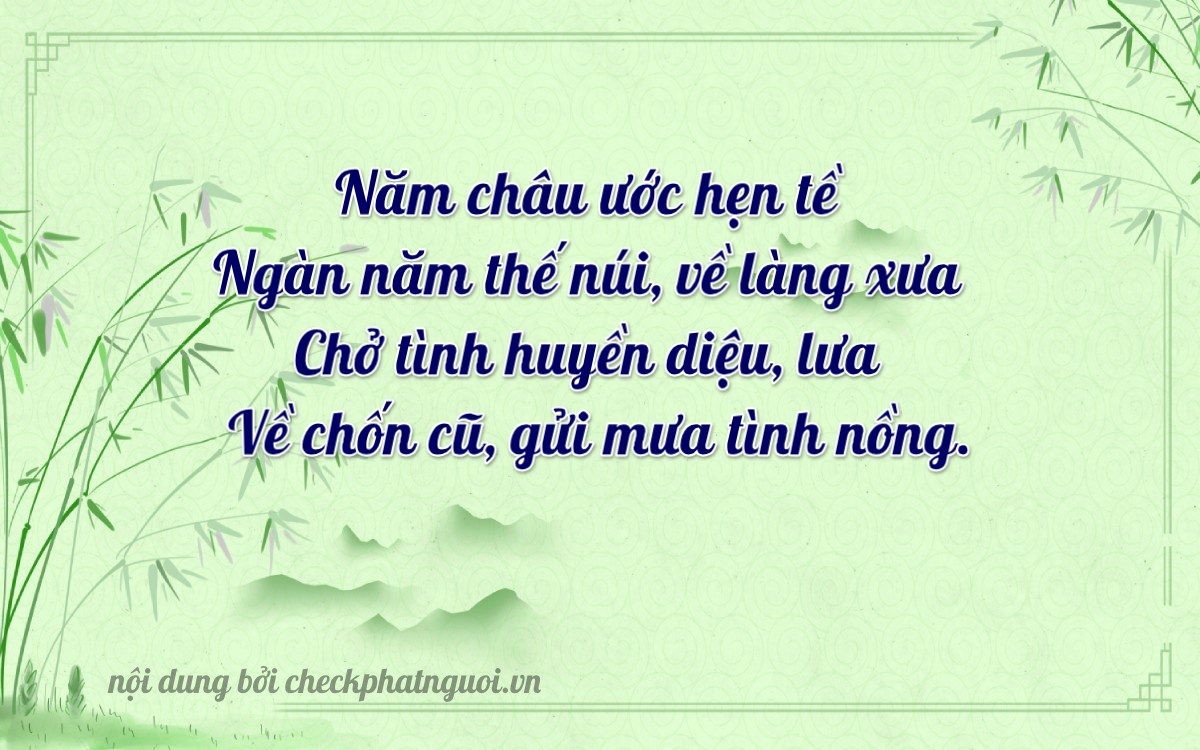 Bài thơ ý nghĩa cho <b>biển số 19G1-25213</b> tại website checkphatnguoi.vn