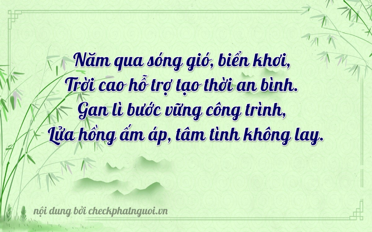 Bài thơ ý nghĩa cho <b>biển số 19G1-51311</b> tại website checkphatnguoi.vn