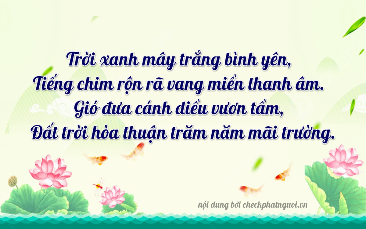 Bài thơ ý nghĩa cho <b>biển số 19K1-24616</b> tại website checkphatnguoi.vn