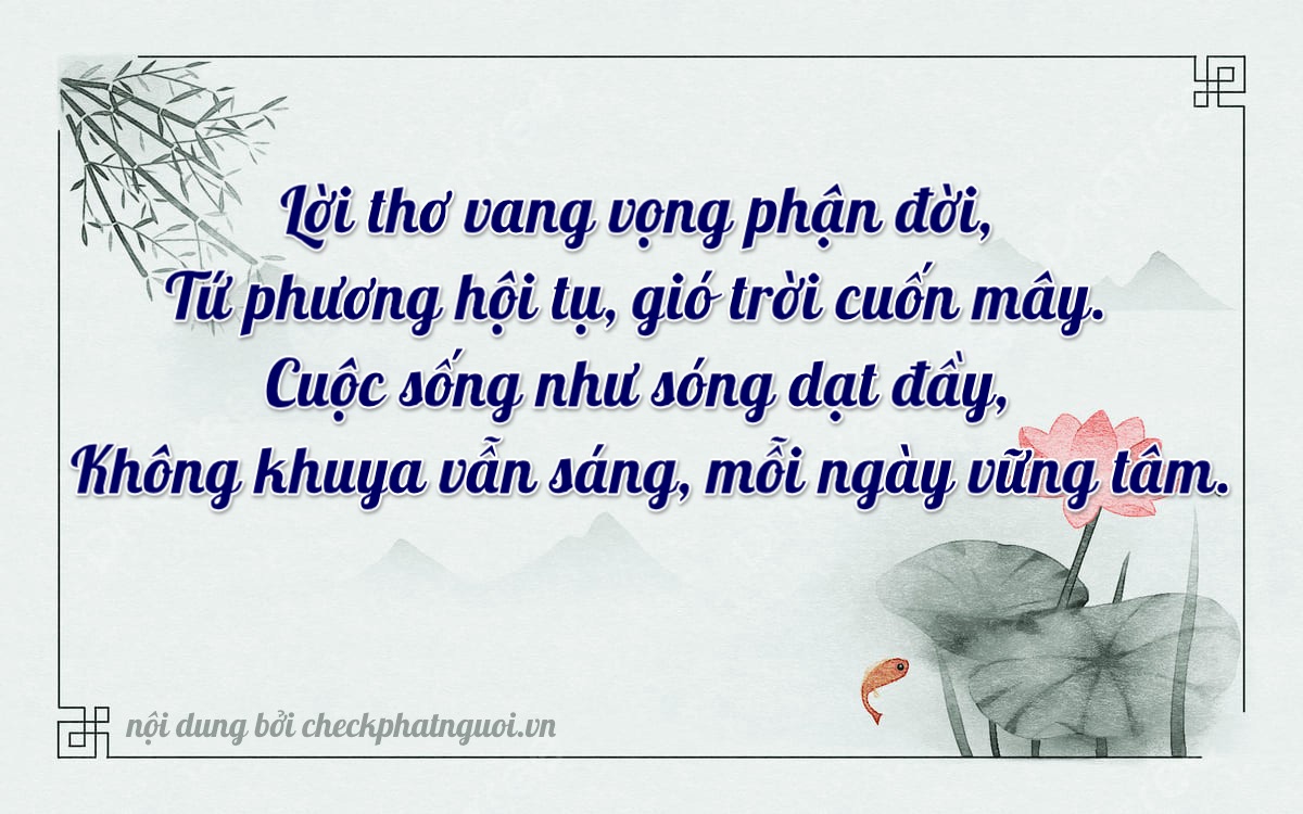 Bài thơ ý nghĩa cho <b>biển số 19K1-44804</b> tại website checkphatnguoi.vn