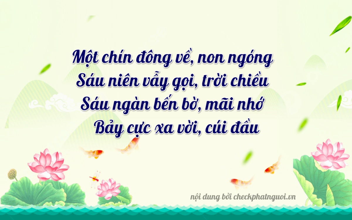 Bài thơ ý nghĩa cho <b>biển số 19K-19667</b> tại website checkphatnguoi.vn