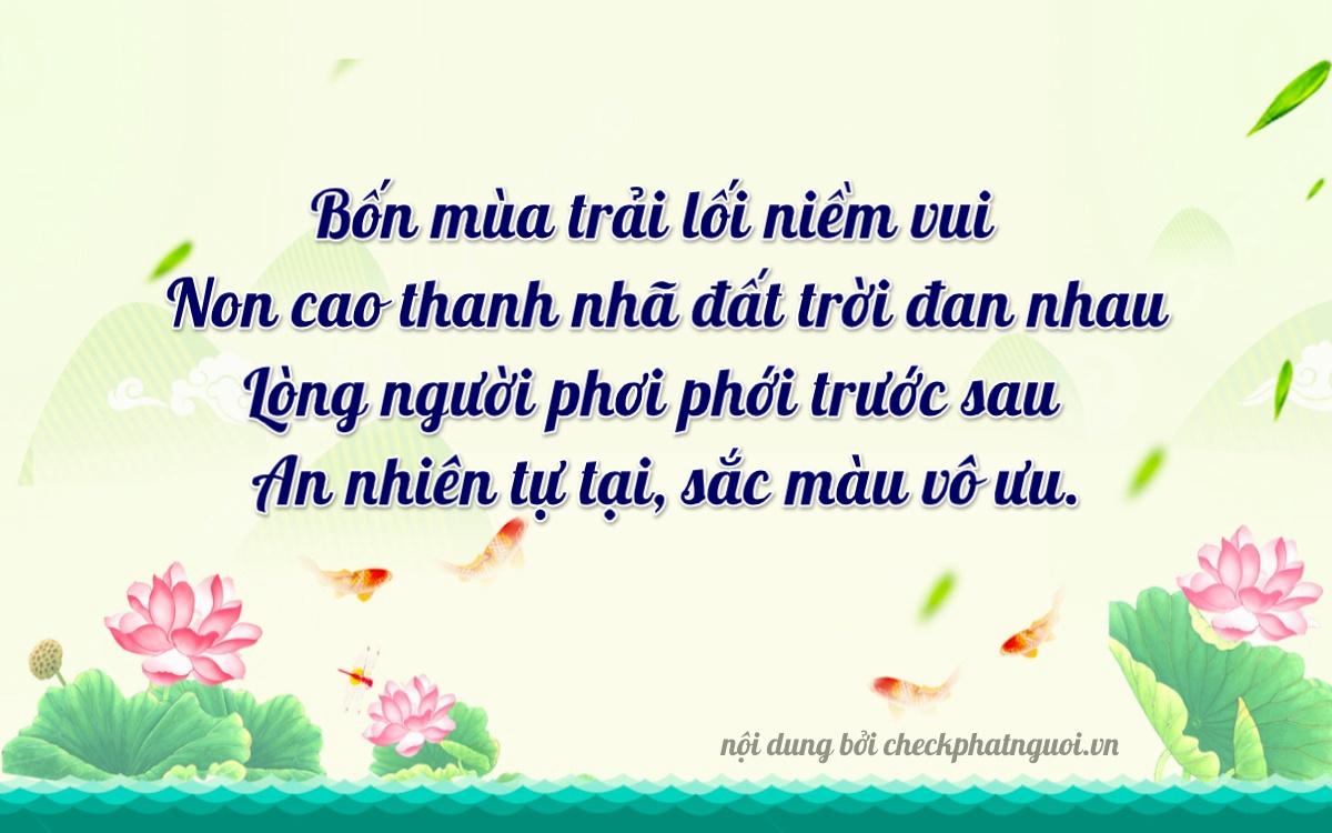 Bài thơ ý nghĩa cho <b>biển số 19L1-04562</b> tại website checkphatnguoi.vn