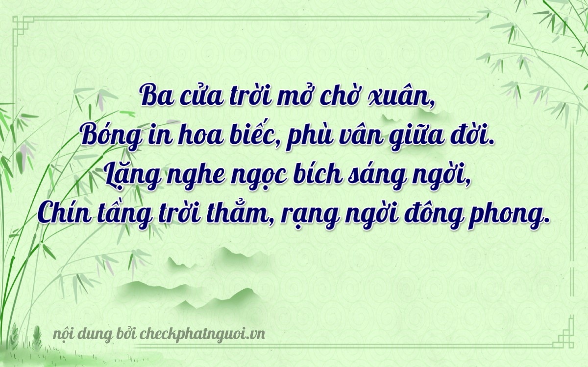 Bài thơ ý nghĩa cho <b>biển số 19L1-34579</b> tại website checkphatnguoi.vn