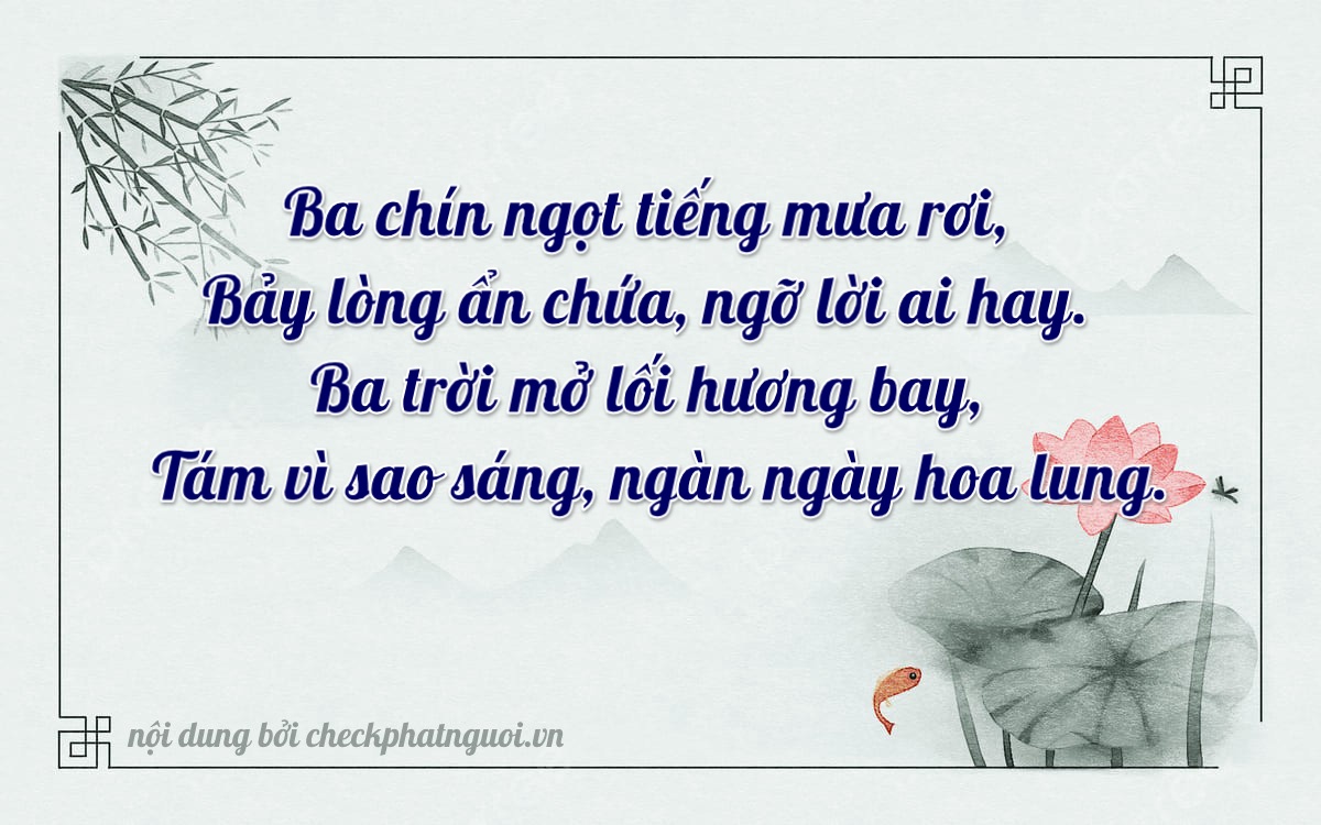 Bài thơ ý nghĩa cho <b>biển số 19L-39383</b> tại website checkphatnguoi.vn