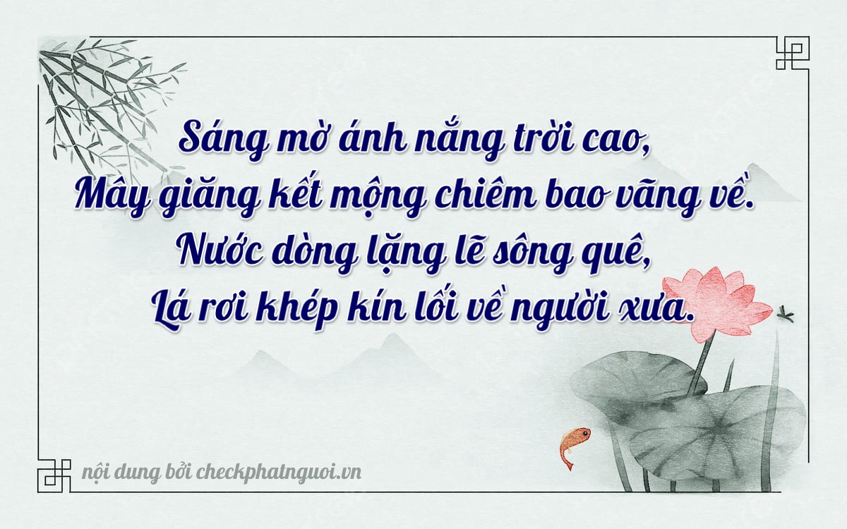 Bài thơ ý nghĩa cho <b>biển số 19L-5948</b> tại website checkphatnguoi.vn