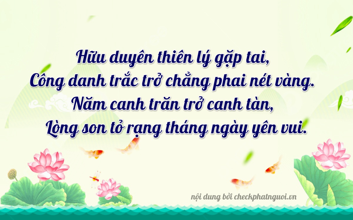 Bài thơ ý nghĩa cho <b>biển số 19L-65580</b> tại website checkphatnguoi.vn