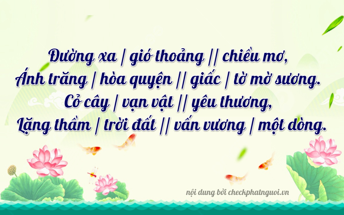 Bài thơ ý nghĩa cho <b>biển số 19N1-22854</b> tại website checkphatnguoi.vn