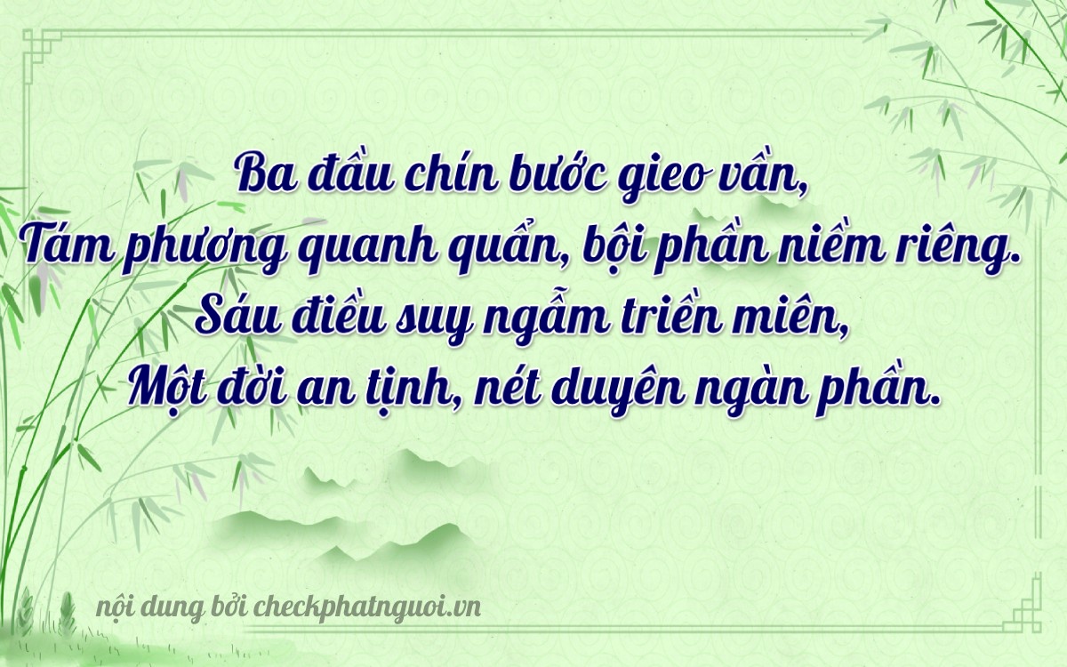 Bài thơ ý nghĩa cho <b>biển số 19P1-33861</b> tại website checkphatnguoi.vn