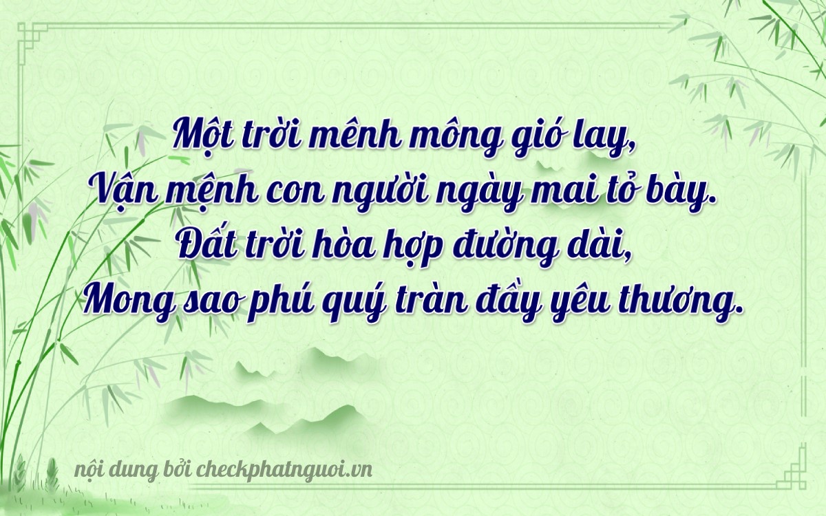 Bài thơ ý nghĩa cho <b>biển số 19S1-08014</b> tại website checkphatnguoi.vn