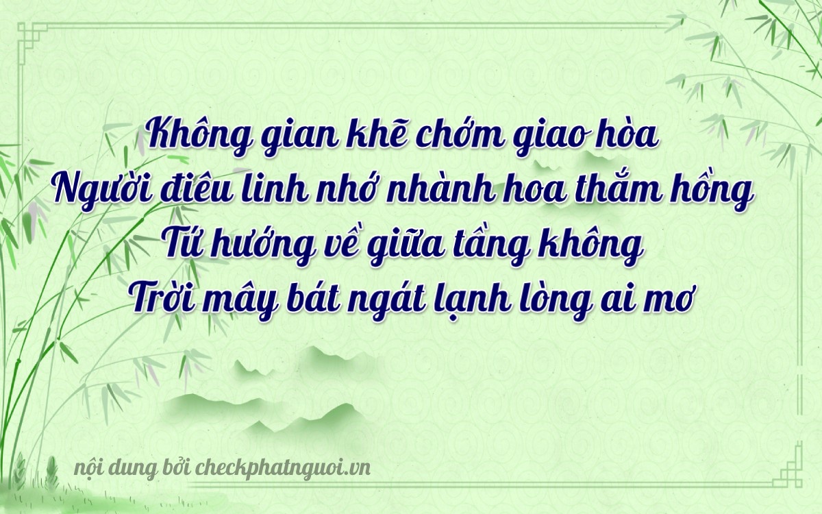 Bài thơ ý nghĩa cho <b>biển số 19S1-10445</b> tại website checkphatnguoi.vn