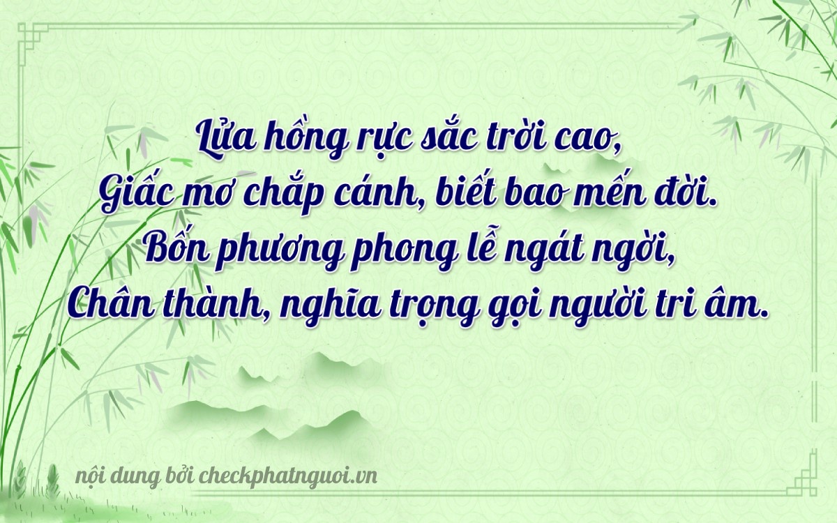 Bài thơ ý nghĩa cho <b>biển số 19X-15573</b> tại website checkphatnguoi.vn