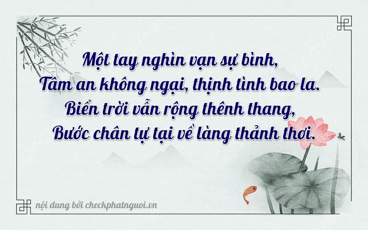 Bài thơ ý nghĩa cho <b>biển số 20A-00074</b> tại website checkphatnguoi.vn