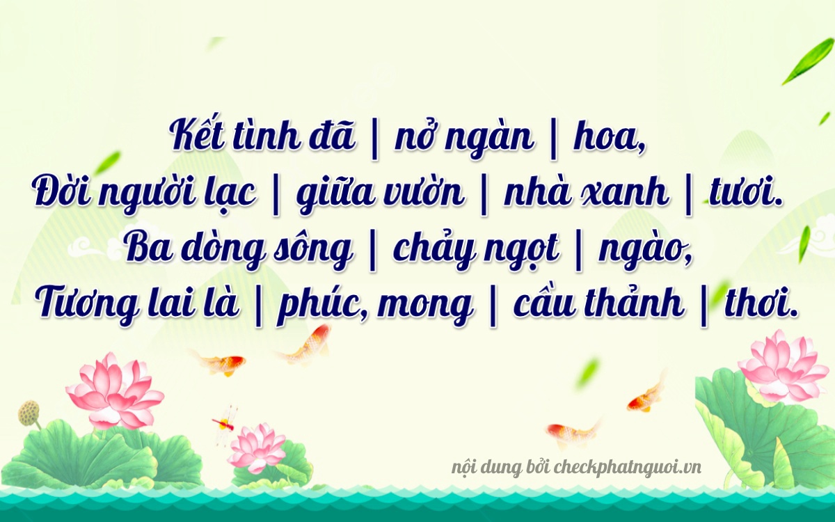 Bài thơ ý nghĩa cho <b>biển số 20A-03326</b> tại website checkphatnguoi.vn