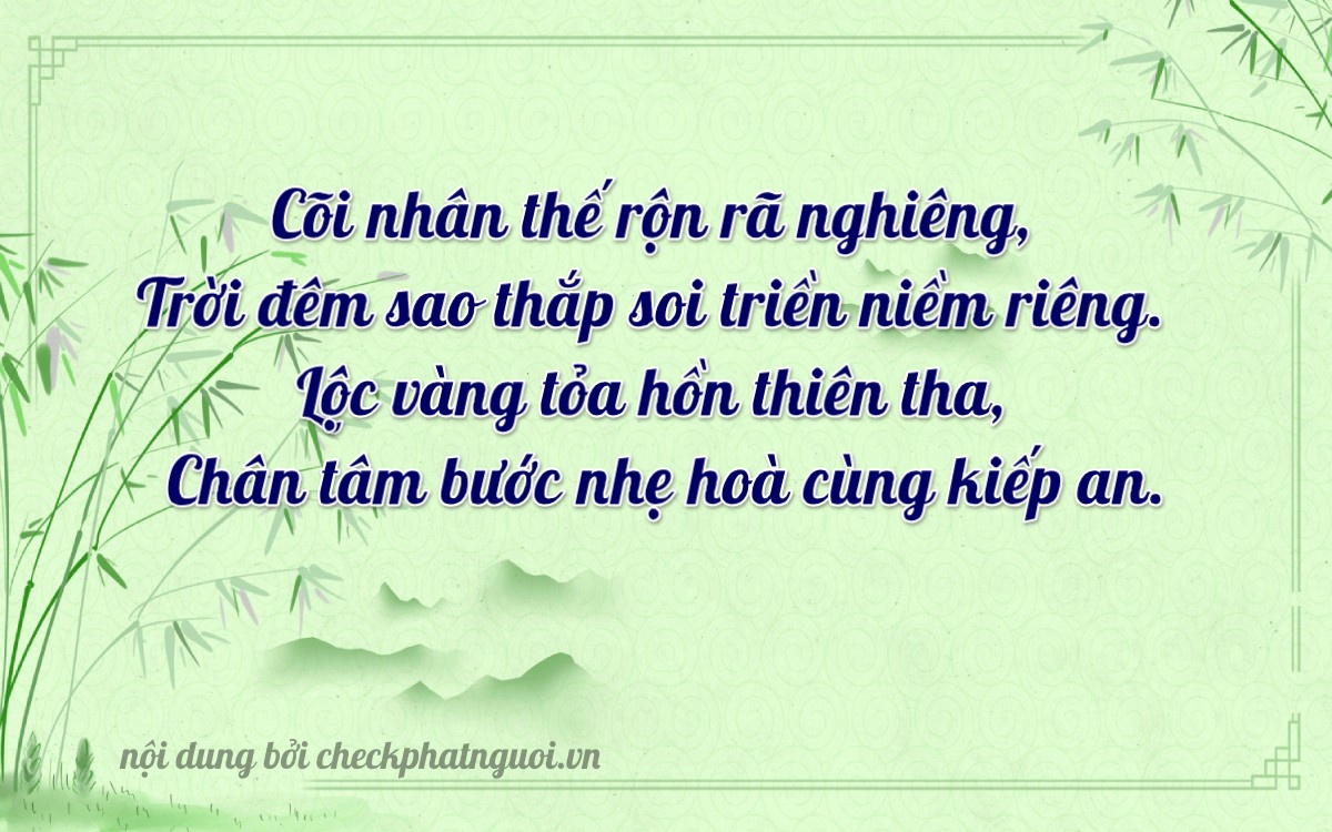 Bài thơ ý nghĩa cho <b>biển số 20A-11314</b> tại website checkphatnguoi.vn