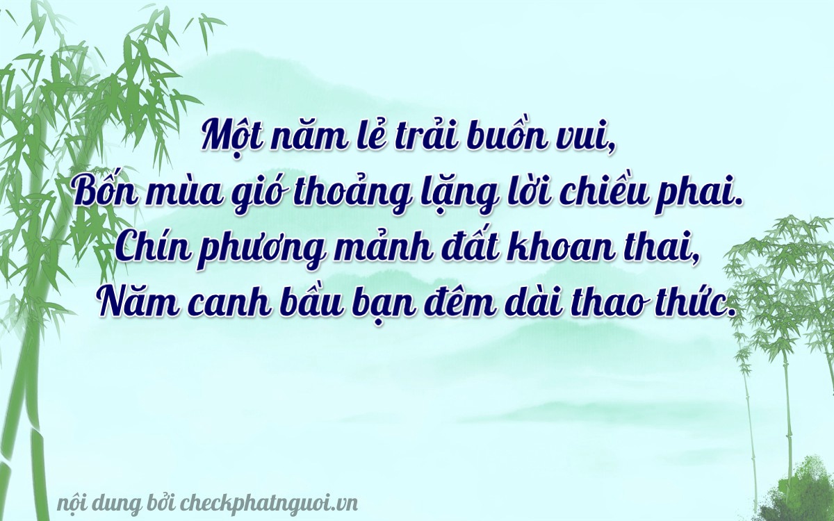 Bài thơ ý nghĩa cho <b>biển số 20A-14953</b> tại website checkphatnguoi.vn