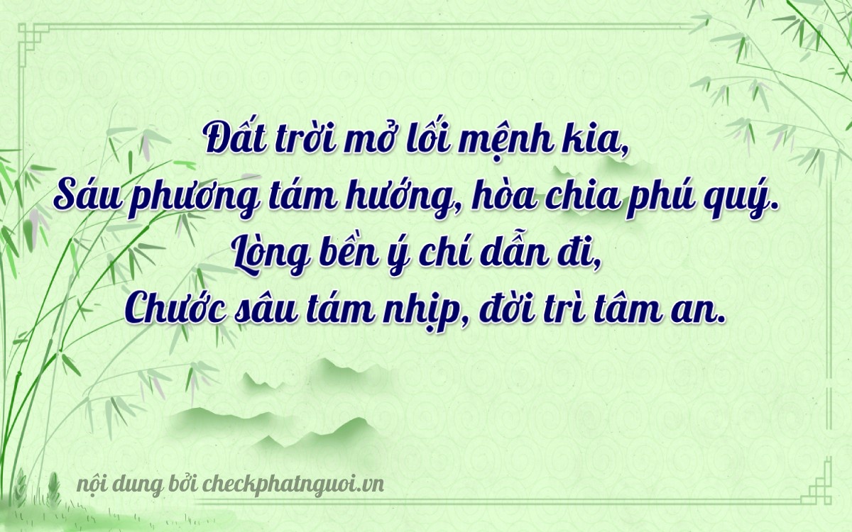 Bài thơ ý nghĩa cho <b>biển số 20A-15862</b> tại website checkphatnguoi.vn