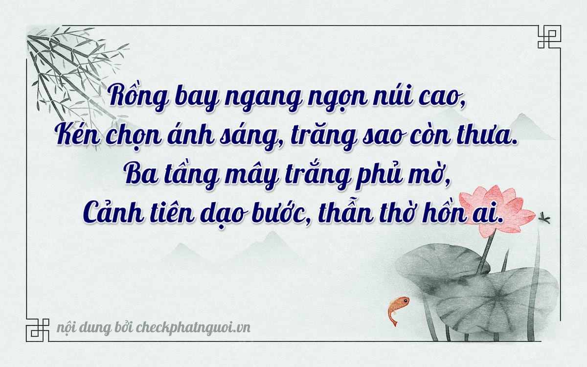 Bài thơ ý nghĩa cho <b>biển số 20A-16783</b> tại website checkphatnguoi.vn