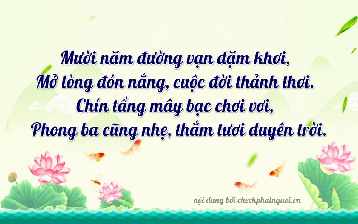 Bài thơ ý nghĩa cho <b>biển số 20A-17995</b> tại website checkphatnguoi.vn