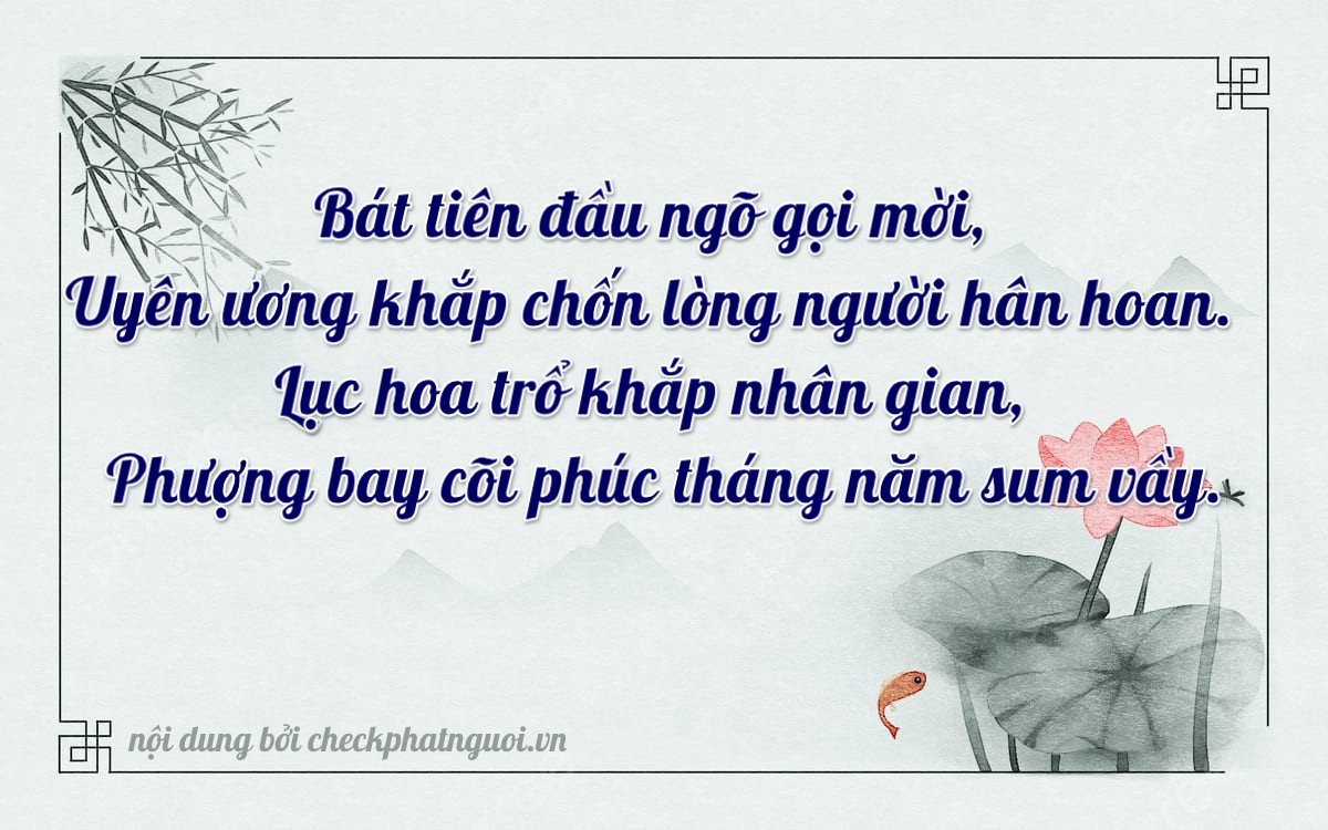 Bài thơ ý nghĩa cho <b>biển số 20A-18645</b> tại website checkphatnguoi.vn